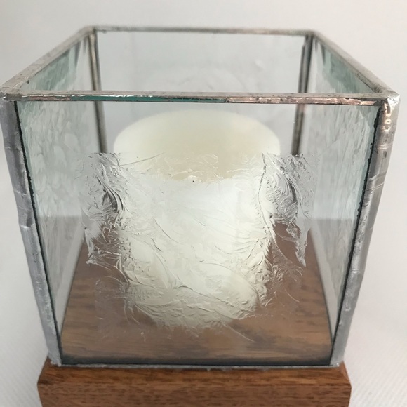 Bevelled Glass Candle Holder - Picture 5 of 7